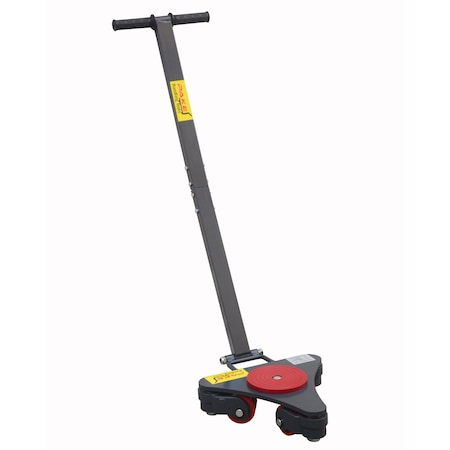Rotating Machine Dolly, 1100 Lb. Cap, Steel, 3 PU Rollers